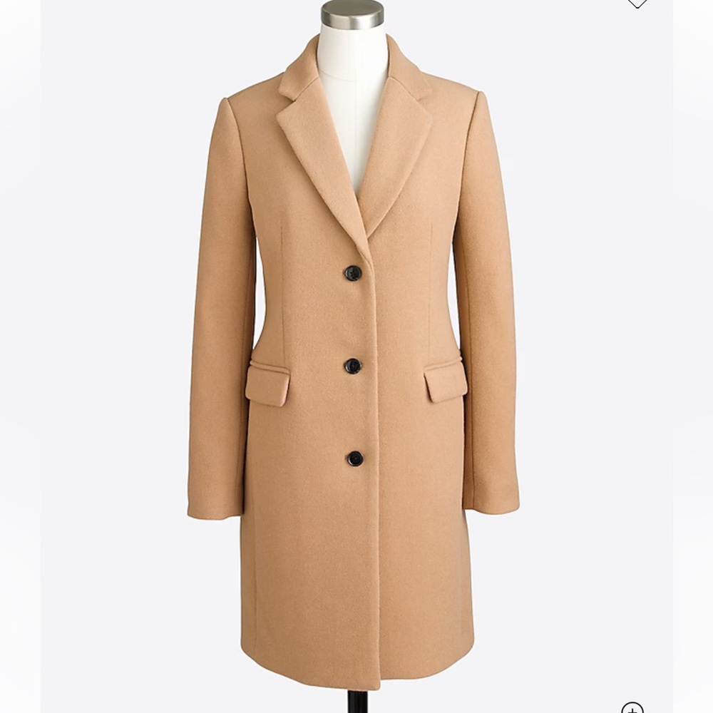 J Crew tan wool top coat